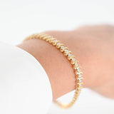 10K Yellow Gold Salt And Pepper Diamond S Link Tennis Bracelet 1.90Ctw