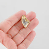 14K Two-Tone Gold Diamond Pendant 0.38Ctw