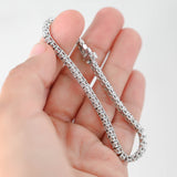 14K White Gold Diamond Tennis Bracelet Five Pointer
