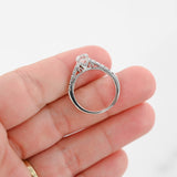 14k White Gold Diamond Solitaire Engagement Ring