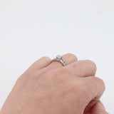 14k White Gold Diamond Solitaire Engagement Ring