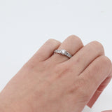 14k White Gold Diamond Solitaire Engagement Ring
