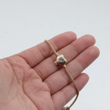 14k Yellow Gold Beaded Charm Bracelet