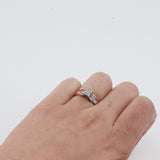 14k Yellow Gold Cluster Diamond Engagement Set
