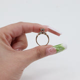 14k Yellow Gold Cluster Diamond Engagement Set