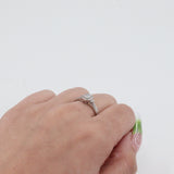 14k White Gold Princess Cut Cluster Ring
