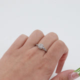 14k White Gold Princess Cut Cluster Ring
