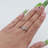 14k White Gold Princess Cut Cluster Ring