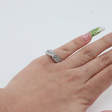 14k White Gold Diamond Wedding Ring Set