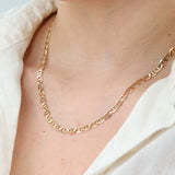 14k Yellow Gold 24 inch Mariner Link Chain