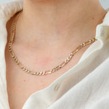 14k Yellow Gold 24 inch Figaro Link Chain
