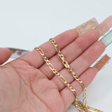 14k Yellow Gold 24 inch Figaro Link Chain