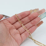 14k Yellow Gold 24 inch Figaro Link Chain