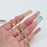14k Yellow Gold 24 inch Mariner Link Chain