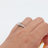 14k White Gold Solitaire 1ct Princess Cut Diamond Ring