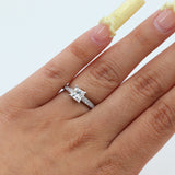 14k White Gold Solitaire 1ct Princess Cut Diamond Ring