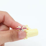 10k Yellow Gold Marquise Ruby And Diamond Cocktail Ring