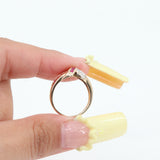 10k Yellow Gold Marquise Ruby And Diamond Cocktail Ring
