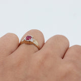 10k Yellow Gold Oval Ruby Cocktail Ring
