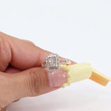 10k Yellow Gold Rectangle Cluster Diamond Ring