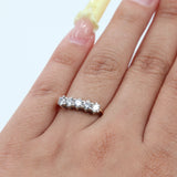 14k Yellow Gold Quintuple Set Diamond Ring