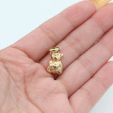 14k Yellow Gold Teddy Bear Pendant