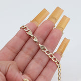 10k Yellow Diamond Cut Gold 8” Curb Bracelet