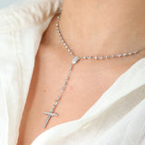 14k White Gold 17” Rosary