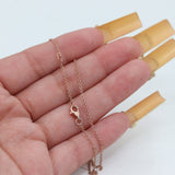 14K Rose Gold Adjustable Chain-link Necklace with Diamond Cross