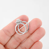 14k White Gold Oval Diamond Solitaire Engagement Ring Set