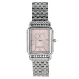 Michelle Deco II Diamond Desert Rose Pink Bracelet Watch 0.11 ctw