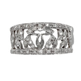 Ladies 14k White Gold Diamond Fashion Ring