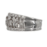 Ladies 14k White Gold Diamond Fashion Ring