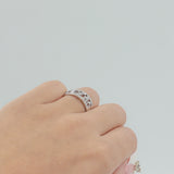 Ladies 14k White Gold Diamond Fashion Ring
