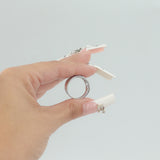 Ladies 14k White Gold Diamond Fashion Ring