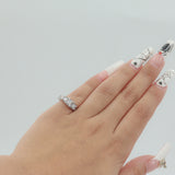 Ladies 14k White Gold Princess Cut Diamond Engagement Ring