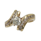 14k Yellow Gold Brilliant Cut Diamond Engagement Ring