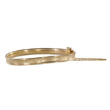 14K Yellow Gold Reverse/Concave Omega Link Bangle Bracelet