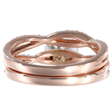 14K Rose Gold Diamond Solitaire Engagement Wedding Band Ring