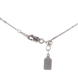 10K White Solid Gold Twisted Curb Link Chain Diamond Heart Charm Necklace