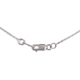 10K White Solid Gold 3 Diamond Pendant Dainty Beautiful Necklace For Her