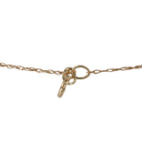 10k Yellow Gold Mother of Pearl Carved Rose Pendant, delicately paired with a dainty chain necklace