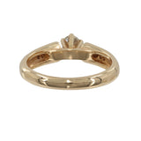 Ladies Estate 14K Yellow Gold Diamond Solitaire w/ Accents Engagement Band Ring
