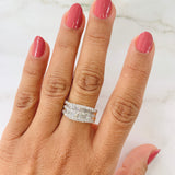 Vintage Estate 14k Gold Multi Tiered Diamond Ring