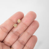 10k Yellow solid gold teddy bear studs earrings