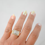 10K Yellow Gold Diamond Cluster Pove Setting Diamond Ring 0.26Ctw