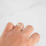 14K Rose Gold Diamond Solitaire Engagement Wedding Band Ring