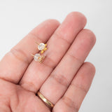 10K Yellow Solid Gold Micro Cross Studs Jesus Crucifix Engraving