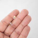 10k Yellow solid gold teddy bear studs earrings