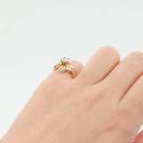 14k Yellow Gold Brilliant Cut Diamond Engagement Ring